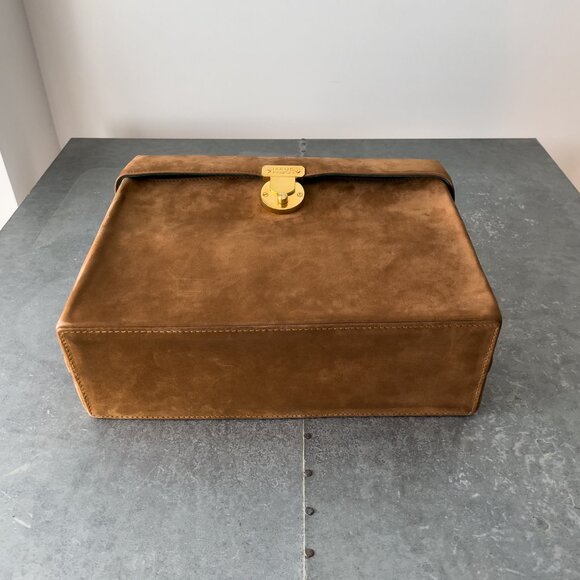 MAUD FRIZON Rare Nubuk Suede Box Handbag - Picture 8 of 11